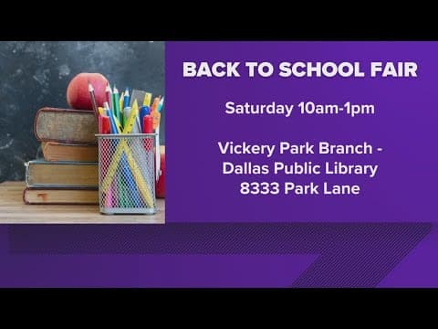 Back to school fair in Dallas this Saturday
