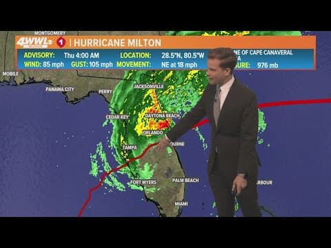5 AM Tropical Update: Hurricane Milton continues its trek east as a Cat 1