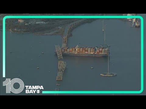 Daylight reveals devastating aftermath of bridge collapse in Baltimore