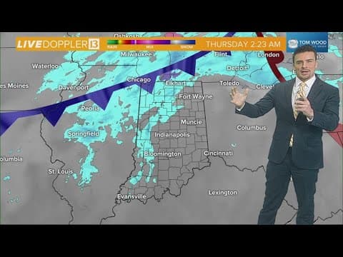 Tracking some light snow showers across Indiana today | Snow zones forecast