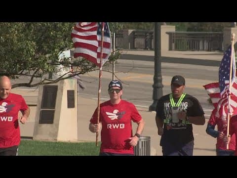 Team Red, White & Blue holds Old Glory Relay traveling with American Flag across Ohio