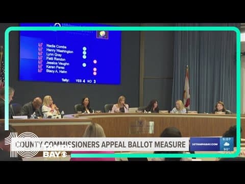 Hillsborough County commissioners appeal ballot measure