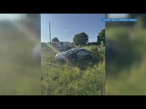 Driver airlifted to hospital after crash with bus in Meigs County