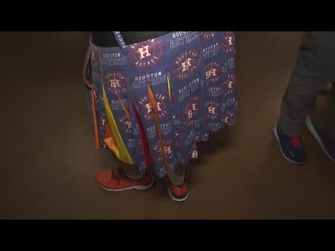Astros fans show off gear on 2024 opening day