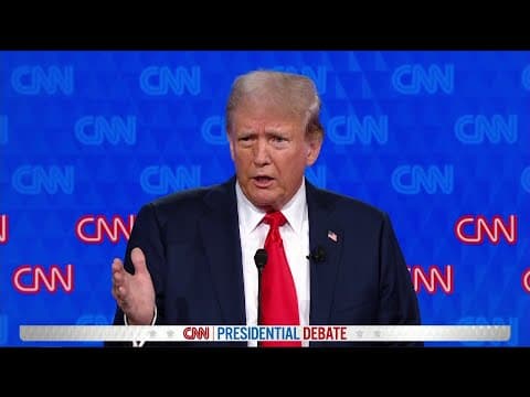 Former President Trump addresses his stance on abortion access | CNN Presidential Debate 2024