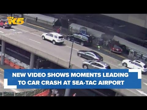 New video shows moments before car crash that critically injured child at Sea-Tac Airport