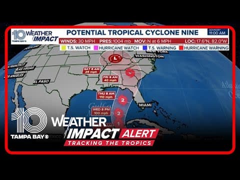 Tropics Update: Potential Tropical Cyclone 9 forms in Caribbean
