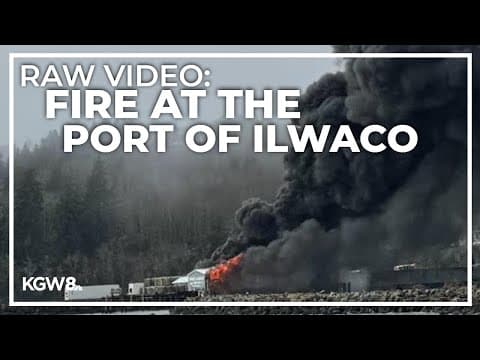 Ilwaco seafood processing facility catches fire | Raw video