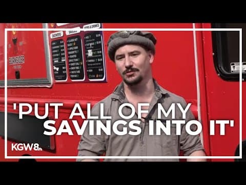 Portland food truck closed after extensive damage from hit and run crash