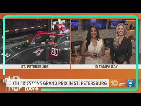 Trying out one of the St. Pete Grand Prix cars and interviewing the driver
