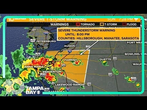 Tracking storms, showers across Tampa Bay region