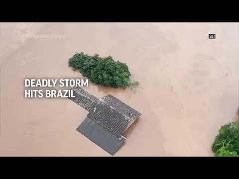 Dramatic scenes as deadly extratropical cyclone hits Brazil