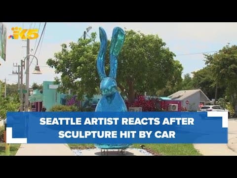 Seattle artist reacts after sculpture in Florida hit by car