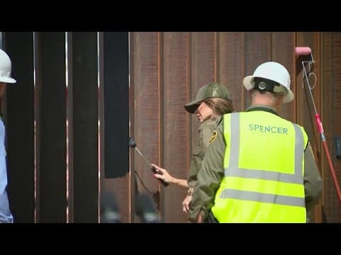 HHS Secretary Kristi Noem says President Trump directed her to paint border wall black