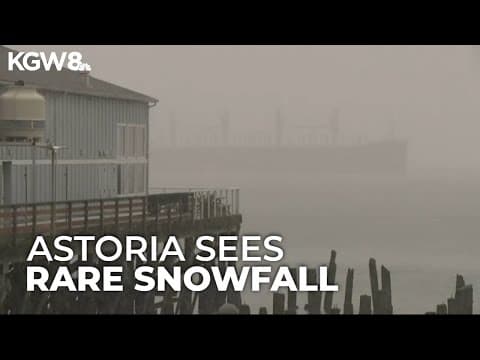 Rare sticking snow hits Astoria prompting school closures