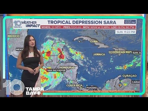 Tracking the Tropics: Sara weakens to a tropical depression as it moves over the Yucatan Peninsula