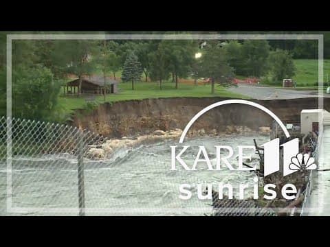 House falls into river near faltering Rapidan Dam