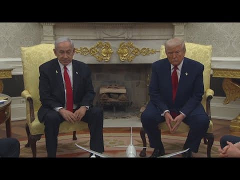 President Donald Trump meeting with Israeli prime minister to discuss ceasefire