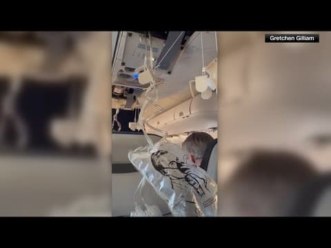 Cell phone video shows aftermath of turbulence inside Skywest flight heading to Houston