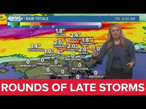 New Orleans Weather: Rounds of storms move in late Thursday night