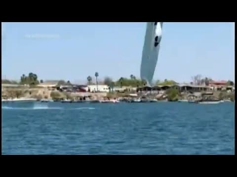 Speedboat goes airborne, spins in air while trying to break a speed record in Arizona