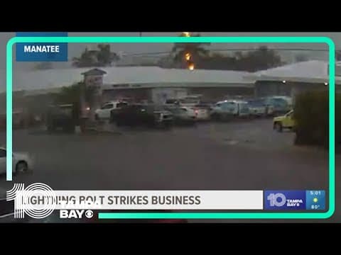 Lightning strike hits building, causing fire in Holmes Beach