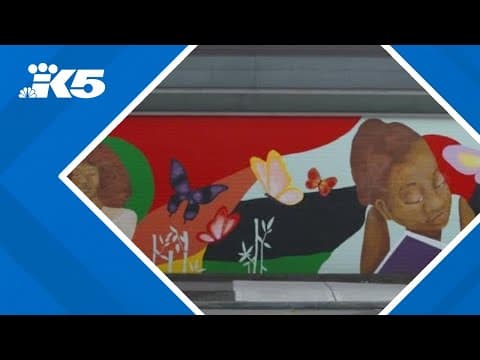 South Tacoma Library diversity mural defaced with racist graffiti