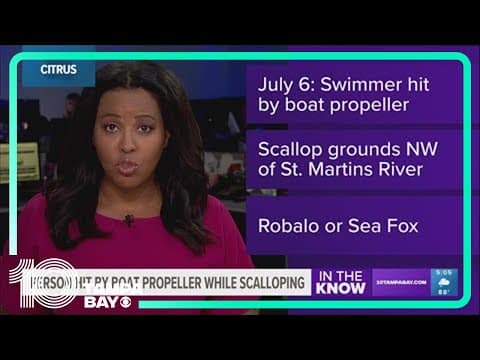 Scalloper hit by boat in Citrus County; FWC searching for driver