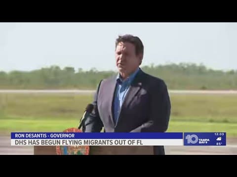 Gov. DeSantis announces flights have started out of Alligator Alcatraz