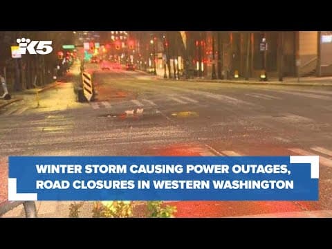 Winter storm impacts: Icy roads, canceled flights and power outages across western Washington