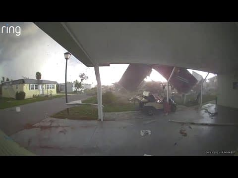 Ring camera captures tornado ripping home off ground, slamming it back down