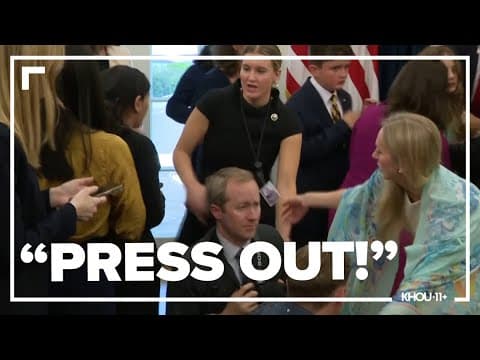 Pres. Trump's questions on Iran cut short after child faints in Oval Office