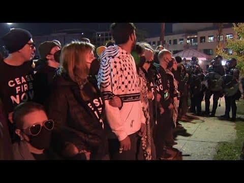 'Let Gaza Live!' | US Capitol Police face off against 150 people protesting DNC headquarters
