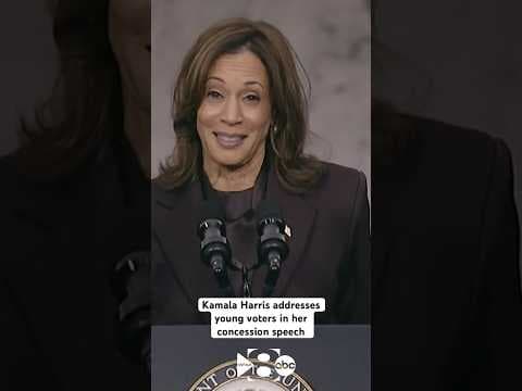 Kamala Harris addresses young voters in her concession speech