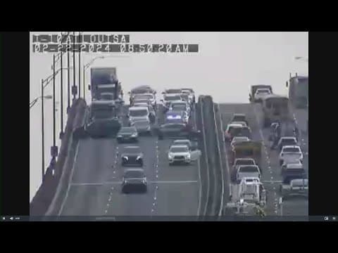 I-10 High Rise Bridge accident  shuts down lanes