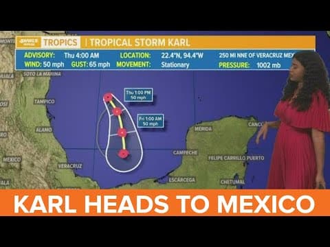 Thursday morning tropical update: Karl heads for Mexico