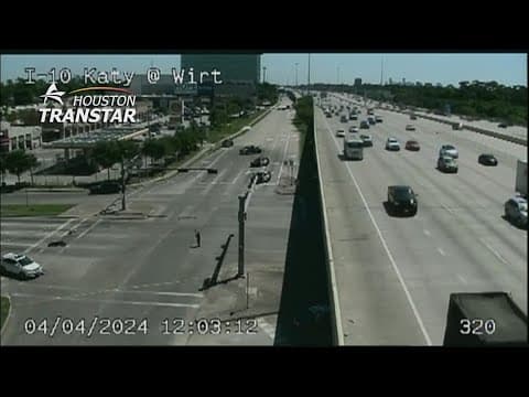 One dead in crash involving motorcycle, big rig along Katy Freeway, police say