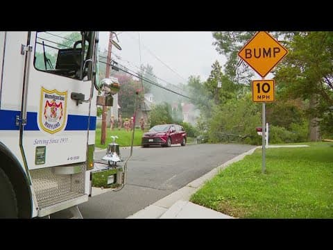 Live look at weather damages across the DMV