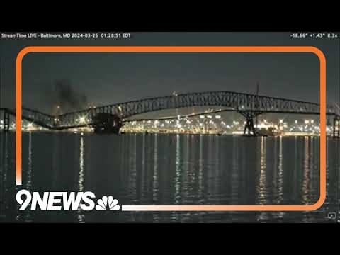 Puente de Baltimore se derrumba tras ser impactado por un gran barco