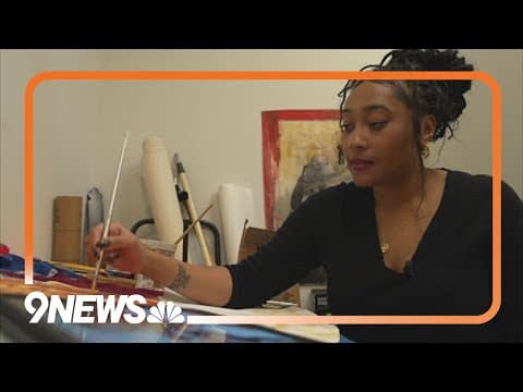 Jazz Holmes' reimagined Avalanche jersey displayed at Ball Arena