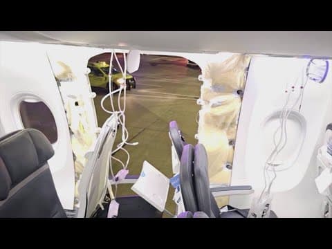 Section of Alaska Airlines plane ripped off in mid-air