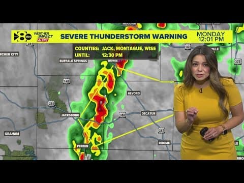DFW Weather: Tracking severe storms rolling through North Texas, tornado watch in place until 6 p.m.