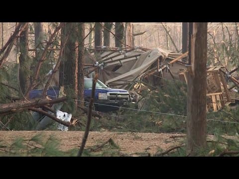 3 killed after line of storms, possible tornado destroy homes, power lines in Tylertown MS