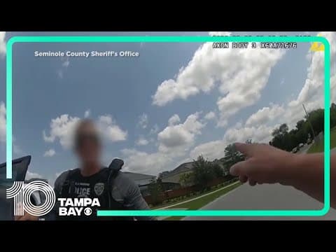 Orlando police officer drives off after being pulled over for speeding