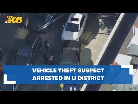 Police arrest suspected car thief after chase in U-District