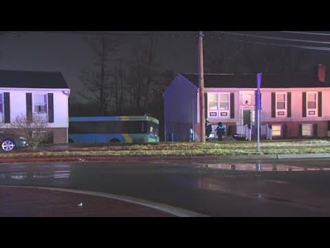 No injuries reported after Ride-On bus crashes into home