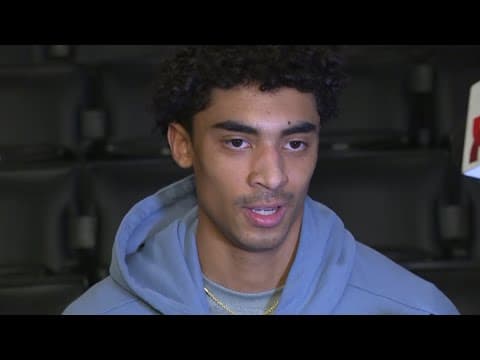 Max Christie speaks to media ahead of Lakers vs. Mavs (Feb. 25, 2025)