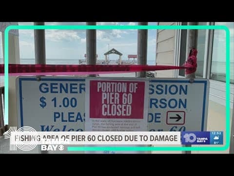 Portions of Pier 60 closed due to damage from Hurricane Idalia