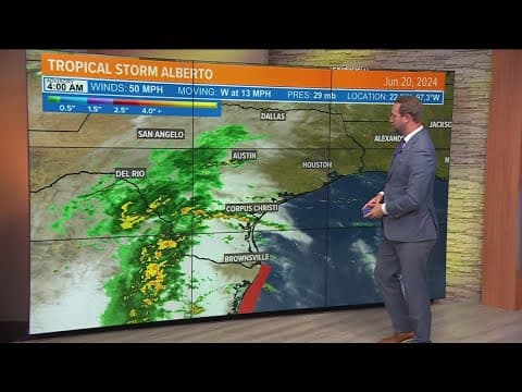 Tropical Storm Alberto moves into Mexico