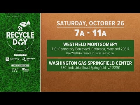 Here's what to bring to WUSA9 'Recycle Day' in Virginia and Maryland
